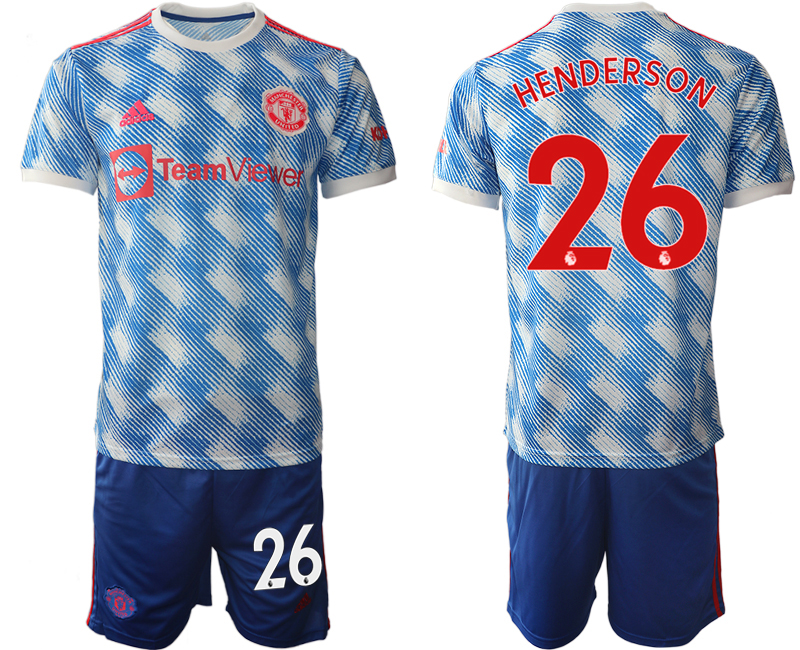 Men 2021-2022 Club Manchester United away blue #26 Soccer Jersey->manchester united jersey->Soccer Club Jersey
